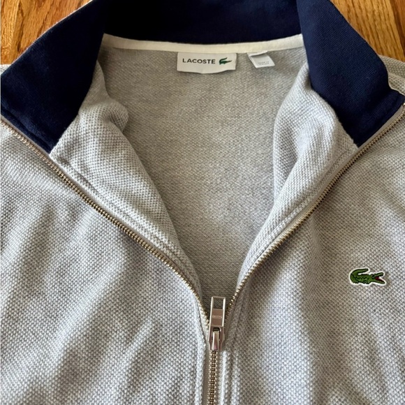 Izod Lacoste Light Gray Zip-Up Jacket - XL - EUC - Picture 4 of 11